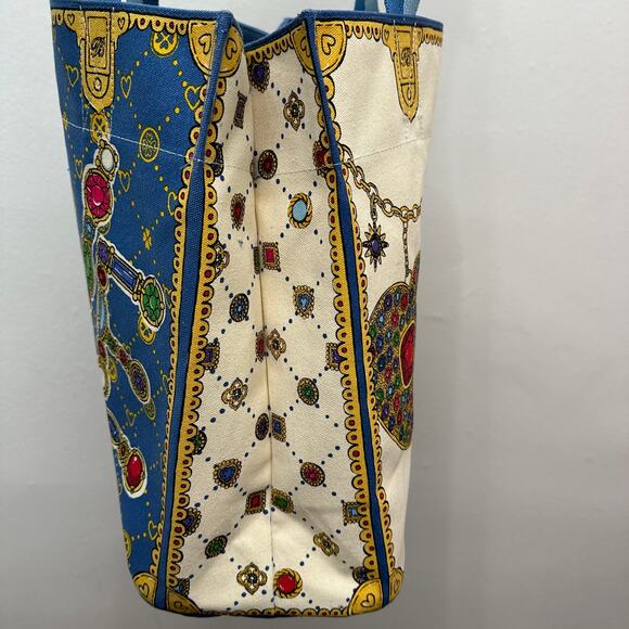 Brighton Glittering Love Tote Bag Hearts Butterfly Jeweled Print Canvas NEW tag - Picture 11 of 13